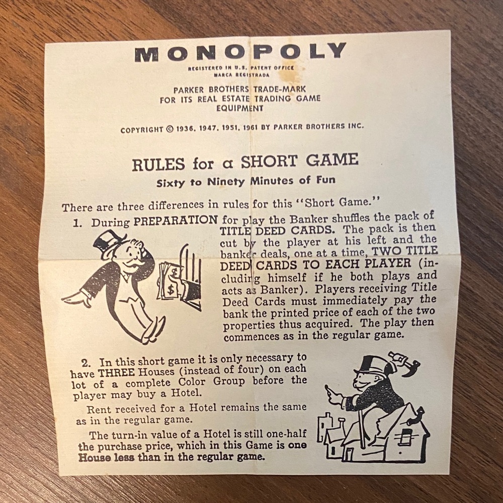 1961 Monopoly Collectors Edition by Parker Brothers Vintage Board Game - Picture 7 of 14